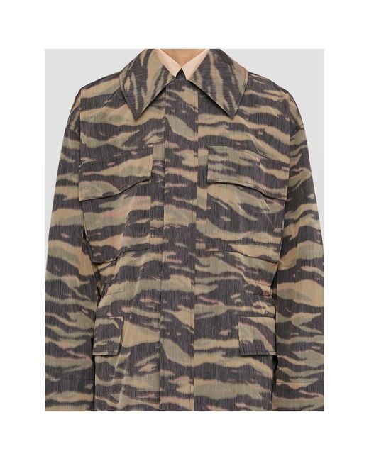 Jil Sander Brown Printed Jacket for men