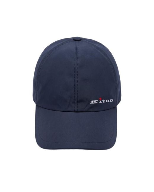 Kiton Blue Logo Baseball Cap for men