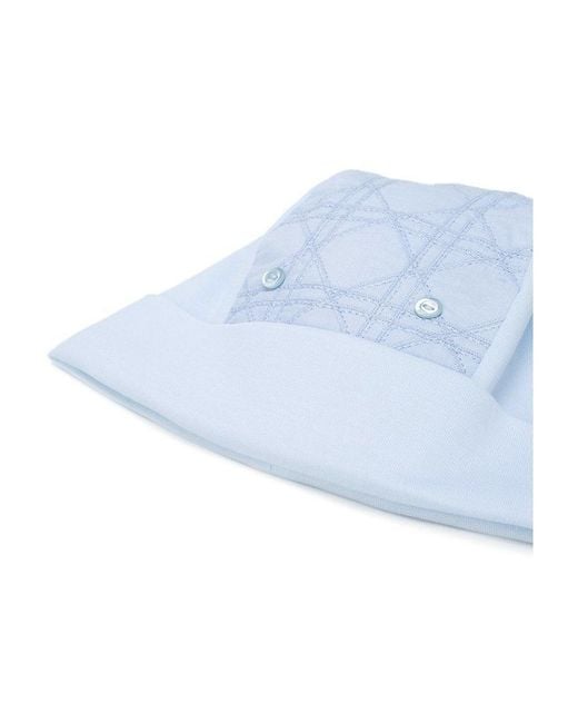 Dior Blue Check Stitching Hat