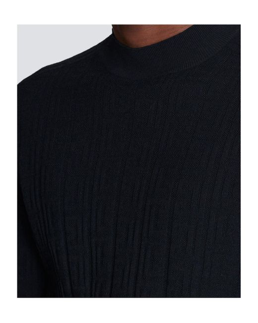 Balmain Black Knit Pb Jumper for men