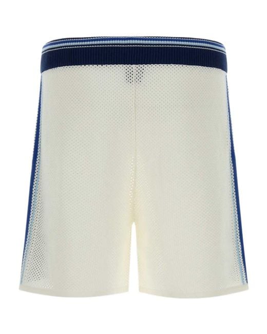 Casablanca Blue Mesh Stripe Shorts for men