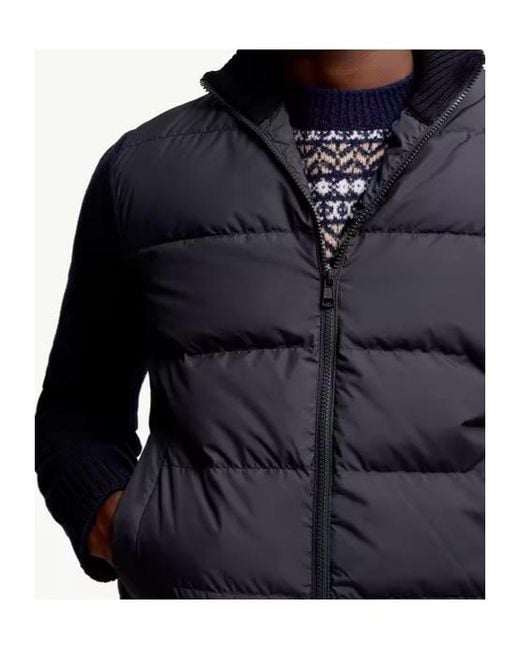 Moncler Blue Padded Zip-Up Cardigan for men