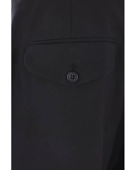 Prada Blue Pleat-Detailed Trousers