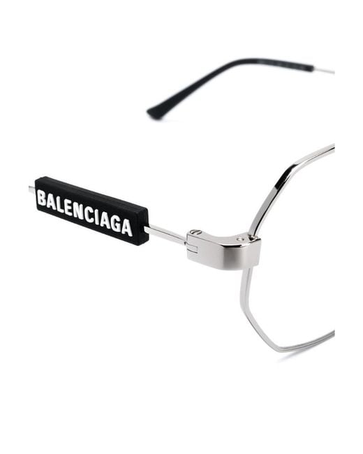Balenciaga White Eyewear Pilot Frame Glasses