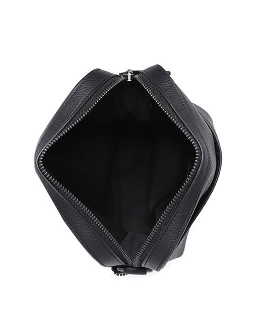 COACH Black Logo Embossed Shoulder Bag for men