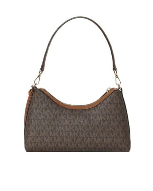 Michael Kors Gray Sammy Small Zipper Shoulder Bag