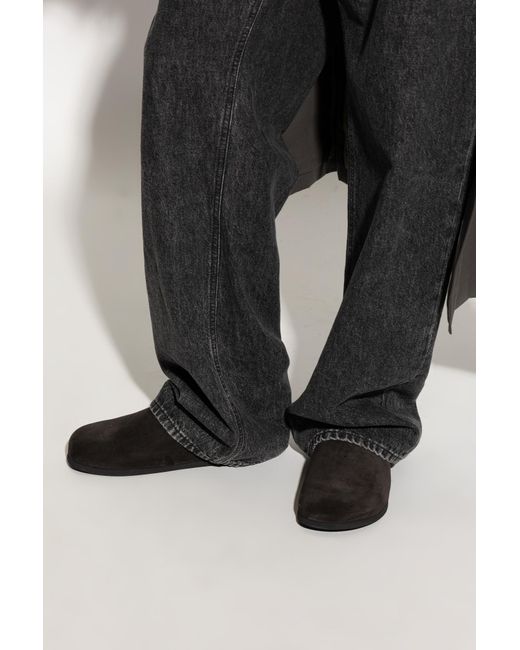 Common Projects Black Round Head Slippers for men