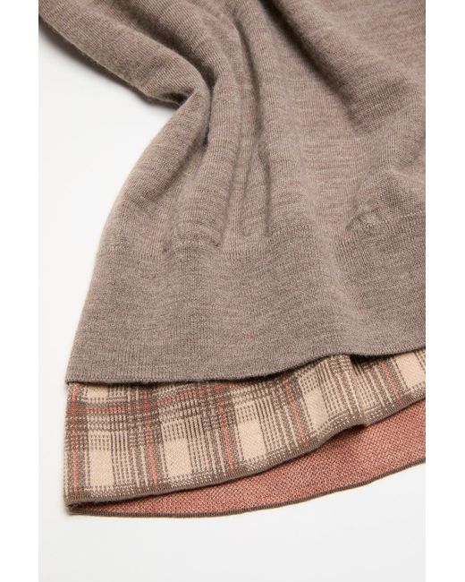 Acne Gray Layered Knitted Polo Shirt