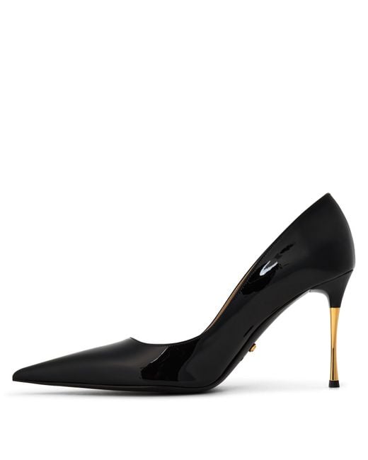 Mach & Mach Black Pointedtoe Slipon Pump