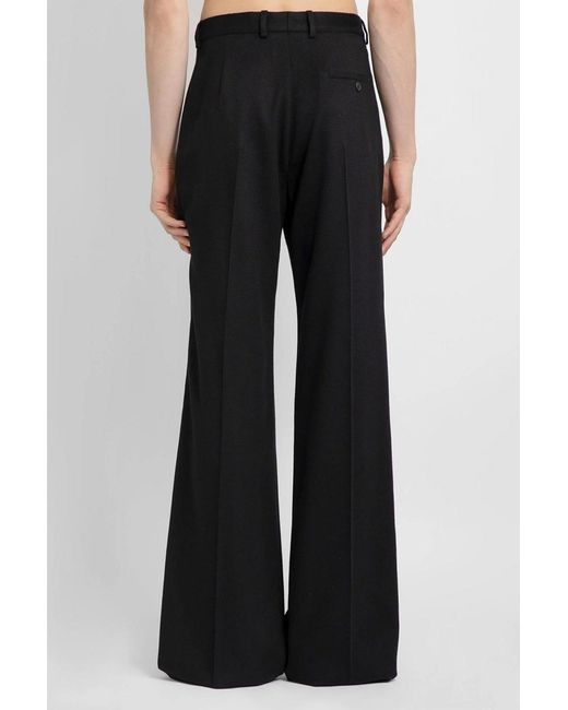 Balenciaga Black Pleat Tailored Trousers for men