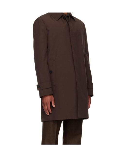 Ferragamo Brown Long Sleeve Windbreaker for men