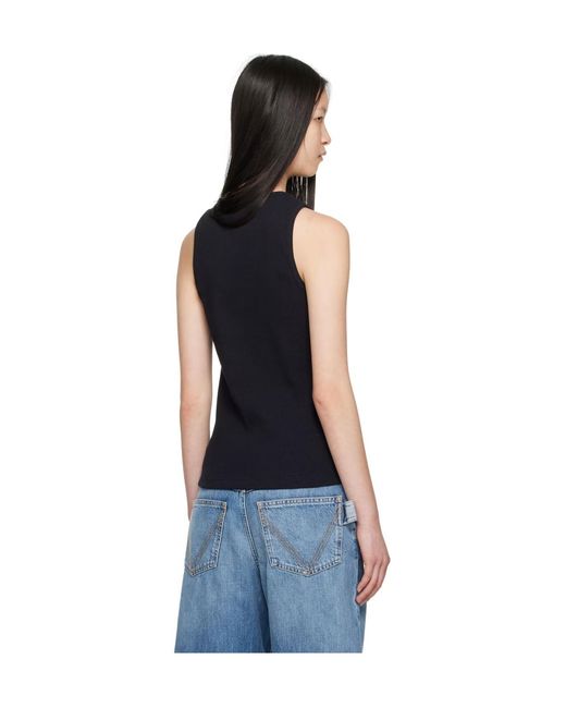 Bottega Veneta Blue Logo Patch Vest