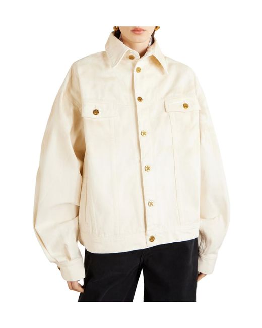 Willy Chavarria White Denim Jacket