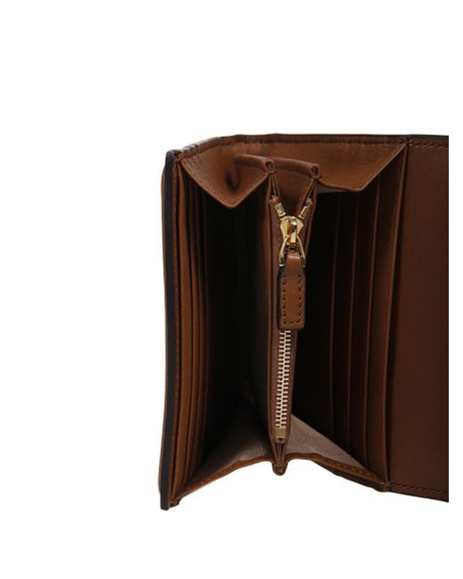 Gucci Brown Logo Patch Monogrammed Wallet