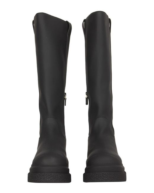Stuart Weitzman Black Splicing Design Knee-Length Boots