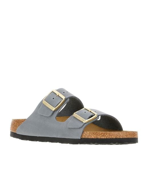 Birkenstock White Arizona Buckled Sandals