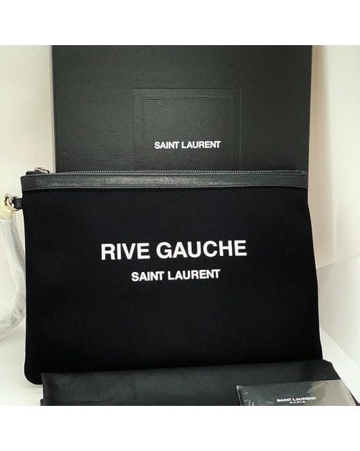 Saint Laurent Blue Rive Gauche Zipped Pouch