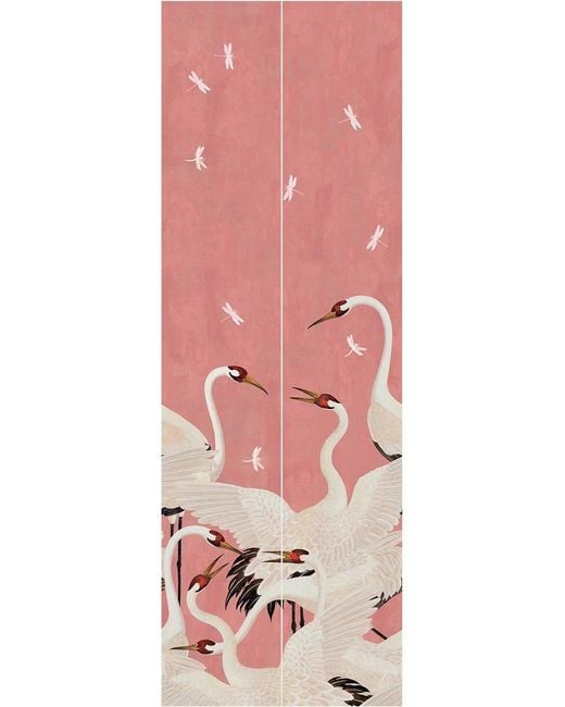 Gucci Pink Heron Print Wallpaper for men
