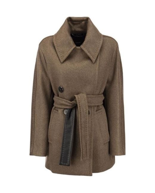 Max Mara Brown Long-Sleeved Coat