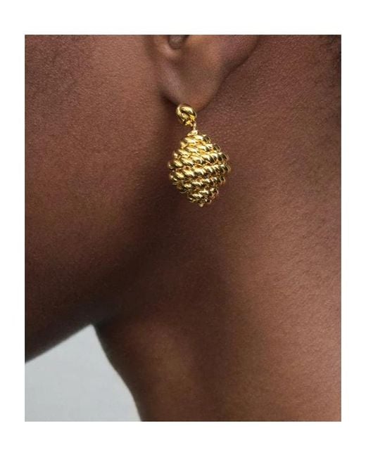 Totême Metallic Rope Drop Earrings