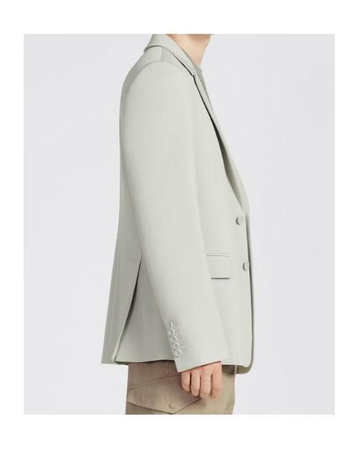 Dior Gray Homme Single-Breasted Long-Sleeved Blazer for men