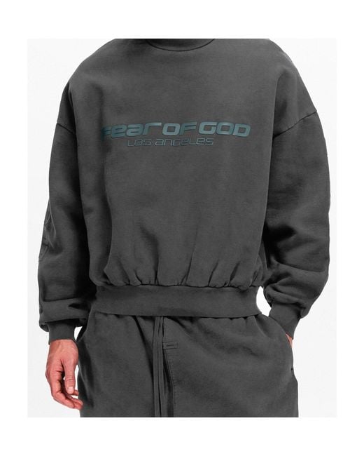 Fear Of God Gray Logo Long-Sleeve Sweatshirt for men