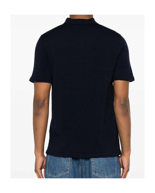 A.P.C. Black Gide Chest Pocket Polo Shirt for men