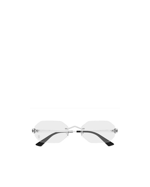 Cartier White Frameless Glasses for men