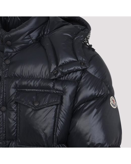 Moncler Blue Serfanto Hooded Short Down Jacket for men