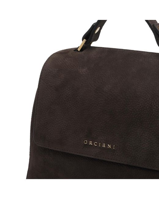 Orciani Black Sveva Top Handle Shoulder Bag