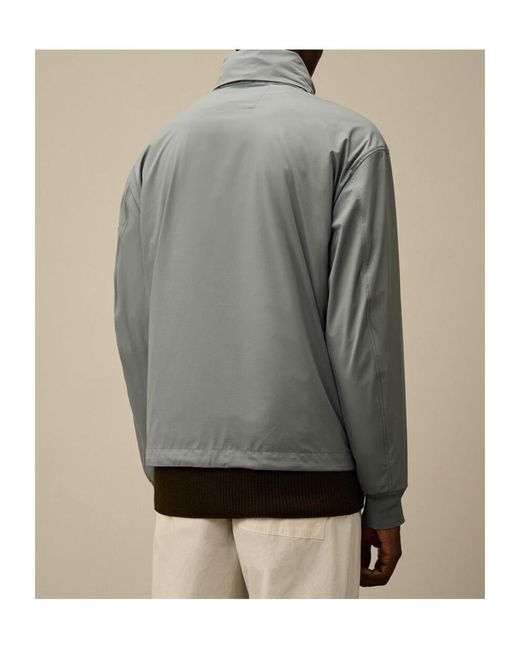 C P Company Gray Pro-Tek Buttoned Hooded Jacket for men