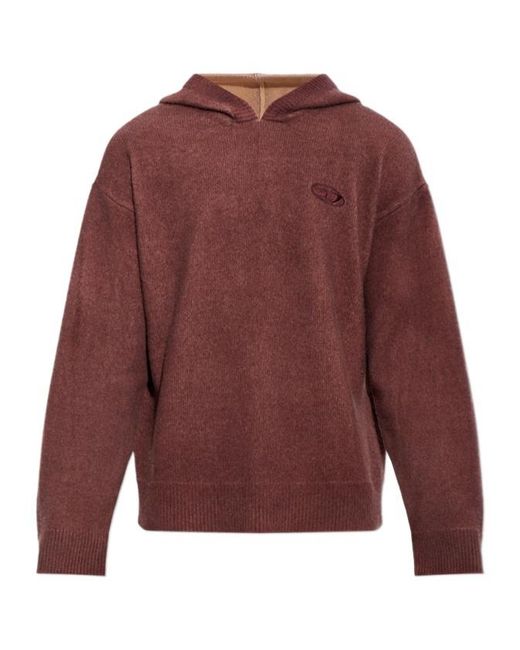 DIESEL Purple Long-Sleeved Sweater for men