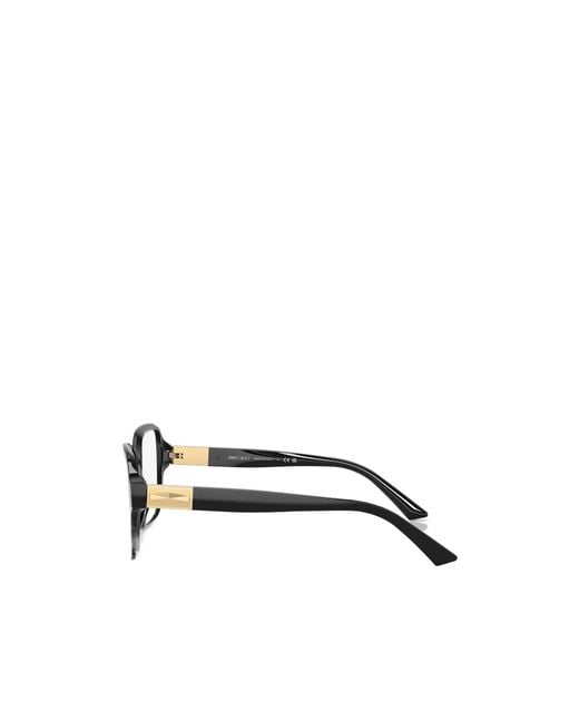 Jimmy Choo White Eyewear Square Frame Glasses