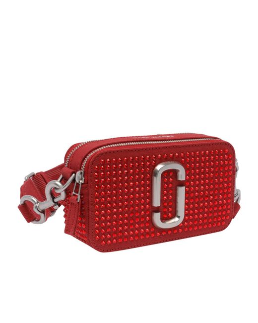 Marc Jacobs Red The Snapshot Embellished Shoulder Bag
