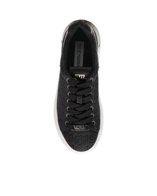 Steve Madden Black Monogram-Patterned Shoes