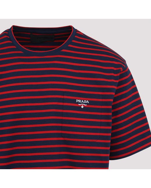 Prada Red Cotton T-Shirt for men