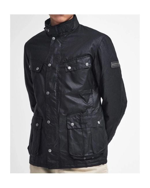 Barbour Black Tourer Duke Wax Jacket for men