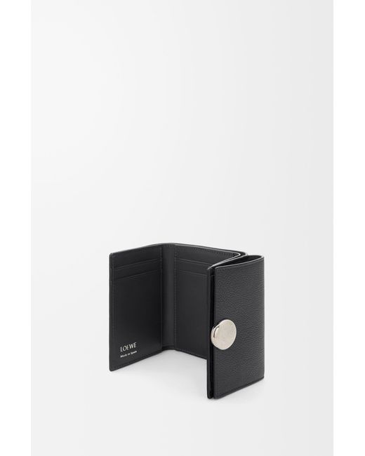 Loewe Black Pebble Trifold Wallet