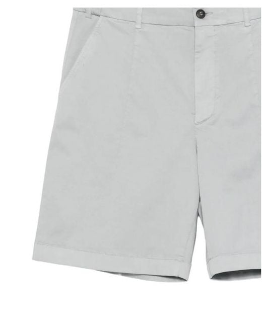 Eleventy Gray Front-Pockets Chino Shorts for men