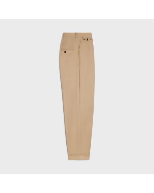 Céline Natural Pleated Trousers for men