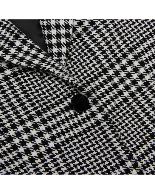 Self-Portrait Gray Houndstooth Blazer