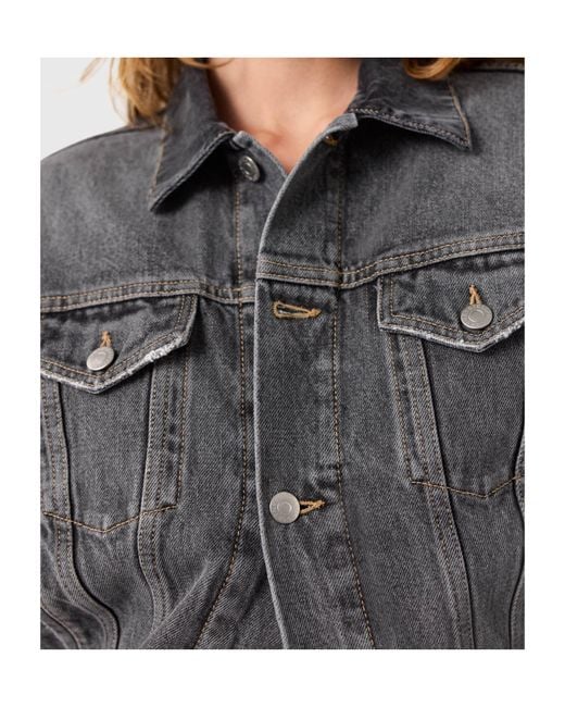 Stella McCartney Gray Tonal Paneled Denim Jacket