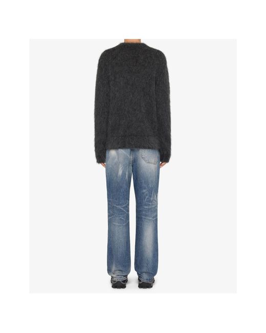 Givenchy Green Logo Jacquard Brushed Sweater for men