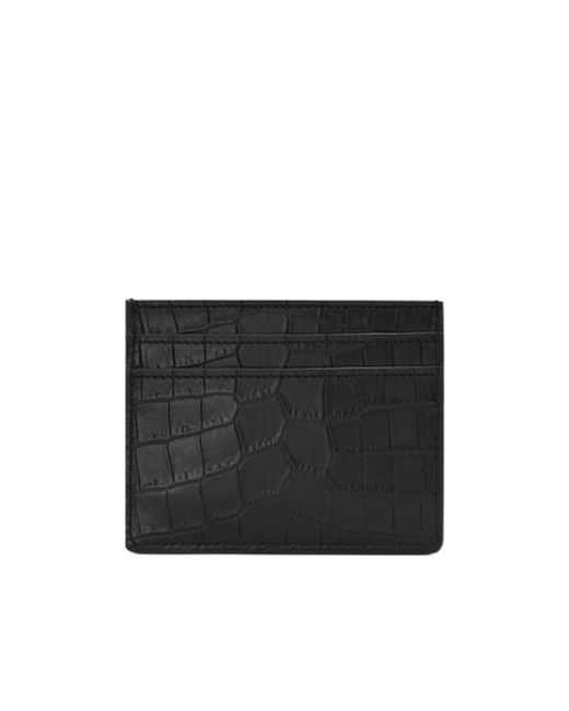 Saint Laurent Black Mini Cassandre Cardholder for men