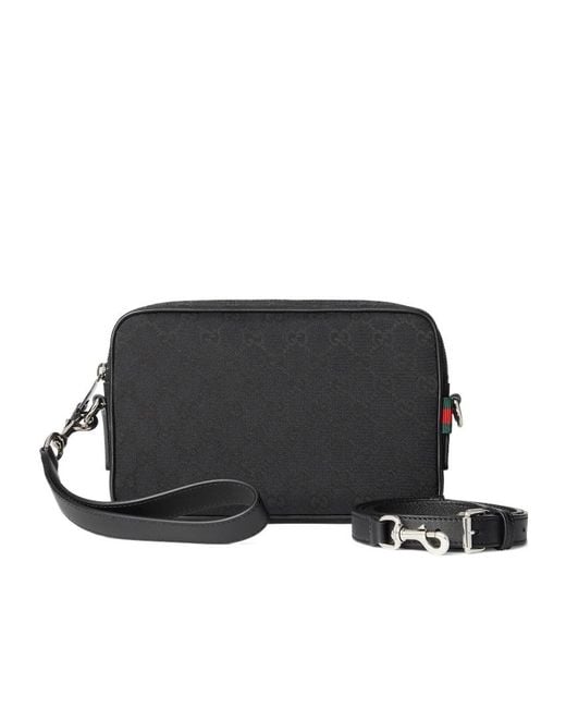 Gucci Black Gg Small Crossbody Bag for men