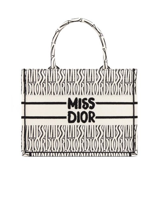 Dior White Medium Logo Handbag