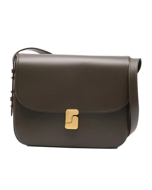 Soeur Black Flap Shoulder Bag
