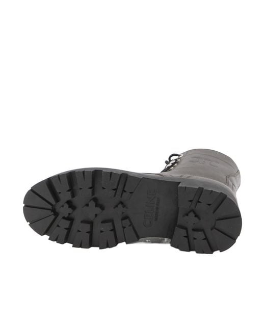 Céline Black Lacing Short Boots