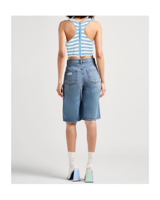 Ganni Blue Crochet Vest
