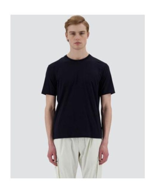 Herno Blue Short-Sleeved Crewneck Knitted T-Shirt for men